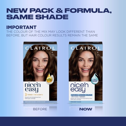 Clairol Nice n Easy Creme Permanent Hair Dye - 4 Dark Brown thumbnail 2