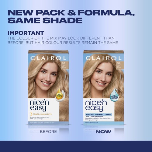 Clairol Nice n Easy Creme Permanent Hair Dye - 9a Light Ash Blonde thumbnail 2