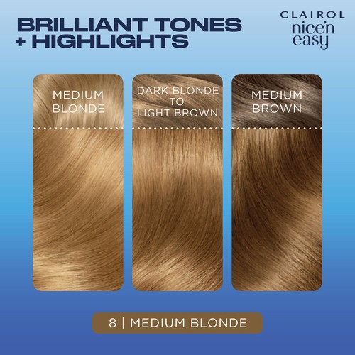 Clairol Nice n Easy Creme Permanent Hair Dye - 8 Medium Blonde thumbnail 3
