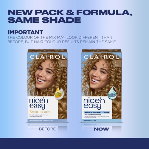 Clairol Nice'N Easy Creme Permanent Hair Dye 7 Dark Blonde thumbnail 2