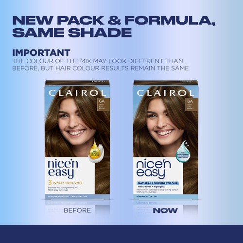 Clairol Nice'n Easy Creme Permanent Hair Dye - 6a Light Ash Brown thumbnail 2