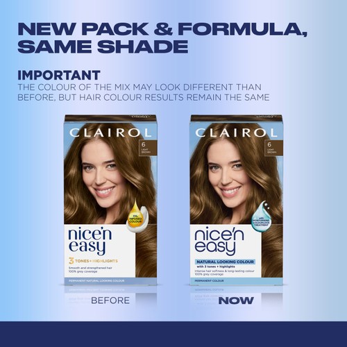 Clairol Nice n Easy Creme Permanent Hair Dye - 6 Light Brown thumbnail 2
