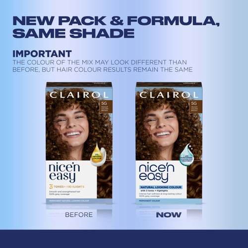 Clairol Nice n Easy Creme Permanent Hair Dye 5g Medium Golden Brown thumbnail 2