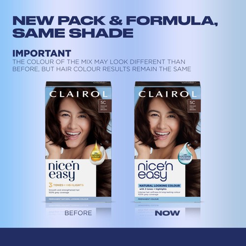 Clairol Nice n Easy Creme Permanent Hair Dye - 5c Medium Cool Brown thumbnail 2