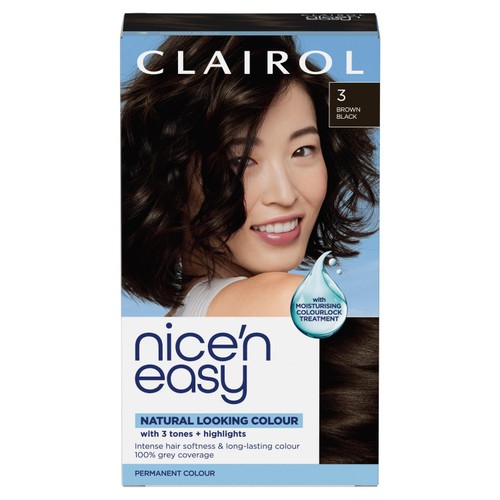 Clairol Nice n Easy Creme Permanent Hair Dye - 3 Brown Black