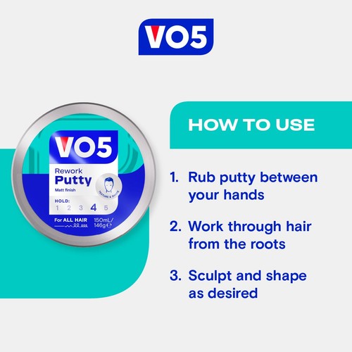 VO5 Rework Putty 150ml thumbnail 3
