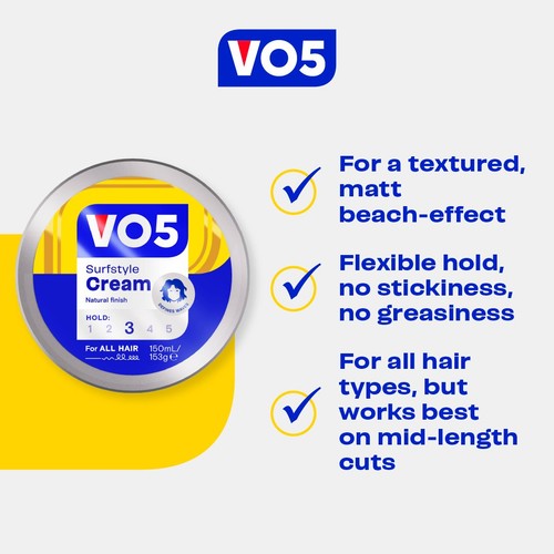  VO5 Surfstyle Paste Natural Hold   150ml thumbnail 4