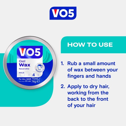  VO5 Extreme Gel Wax Extra Hold   75ml thumbnail 2