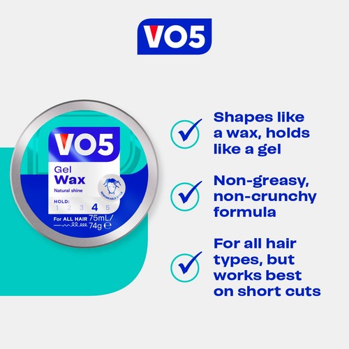  VO5 Extreme Gel Wax Extra Hold   75ml thumbnail 3