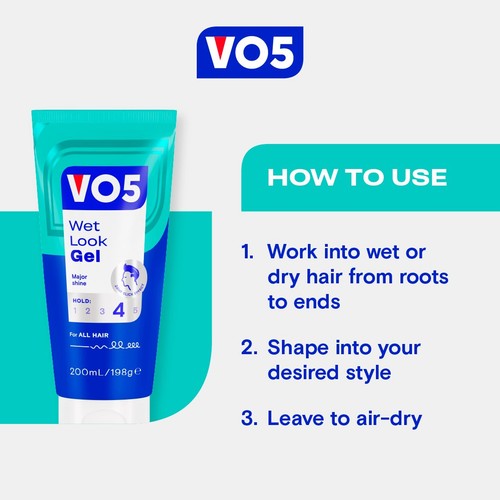 VO5 Wet Look Styling Gel 200ml thumbnail 3