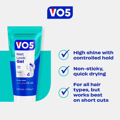 VO5 Wet Look Styling Gel 200ml thumbnail 5