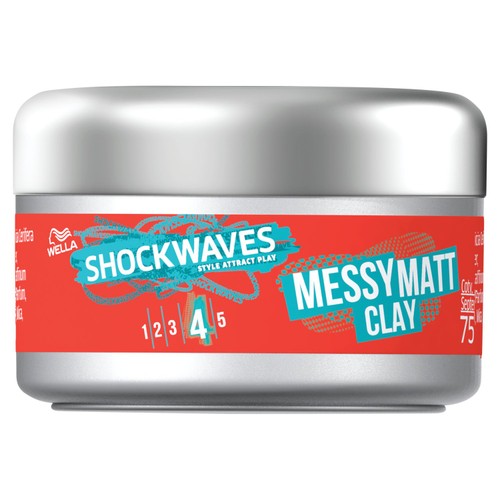 Wella Shockwaves Ultra Effect Go Messy Matt Clay 75ml