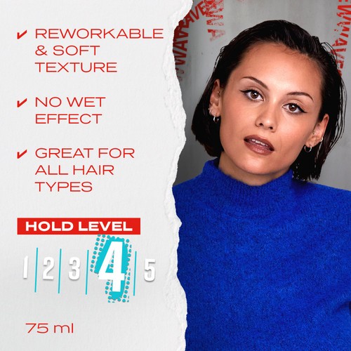 Wella Shockwaves Ultra Effect Go Messy Matt Clay 75ml thumbnail 2