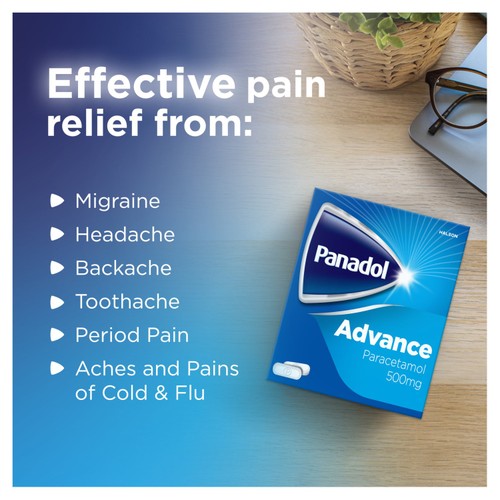 Panadol Advance Pain Killers Paracetamol 500mg Tablets thumbnail 4