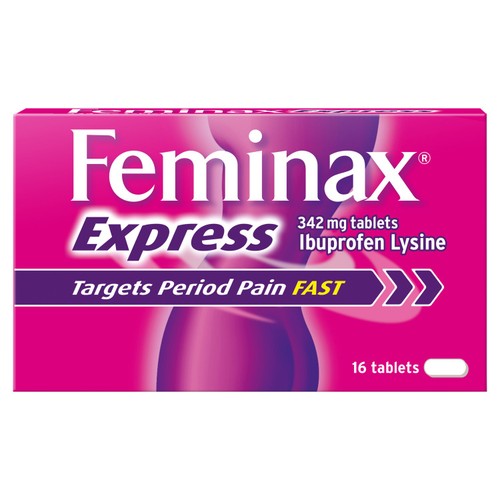 Feminax Express Ibuprofen Lysine 342mg Tablets