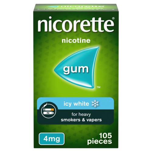 Nicorette Icy White 4mg Gum (Stop Smoking Aid)