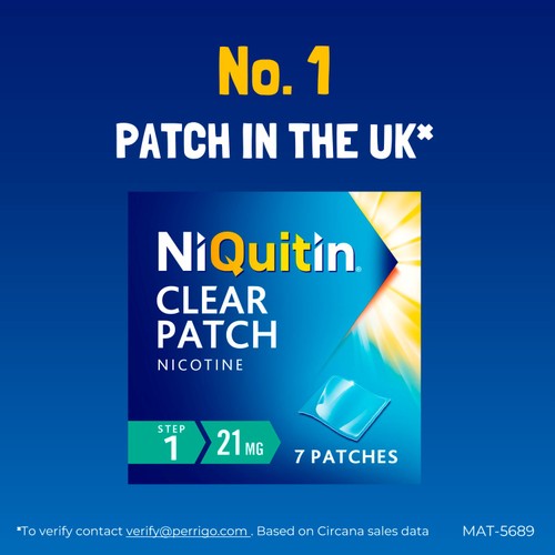 NiQuitin Clear Patch -Step 1 21mg, 7 Nicotine Patches - Stop Smoking Aid thumbnail 4