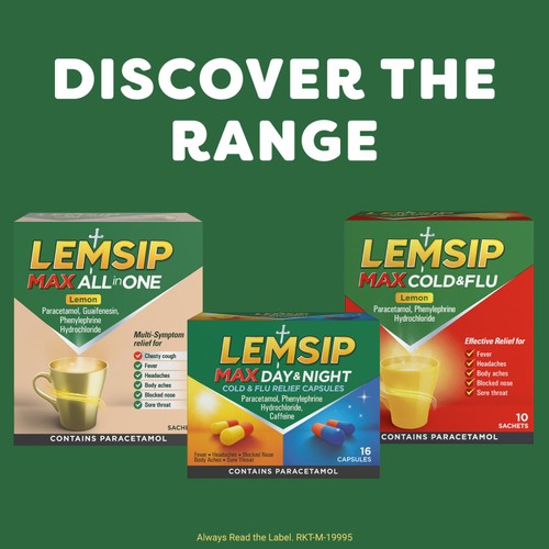 Lemsip Max Cold & Flu Lemon Powder for Oral Solution 10 Sachets thumbnail 3