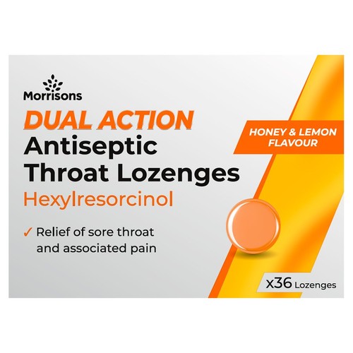 Morrisons Dual Action Lozenges Honey & Lemon 