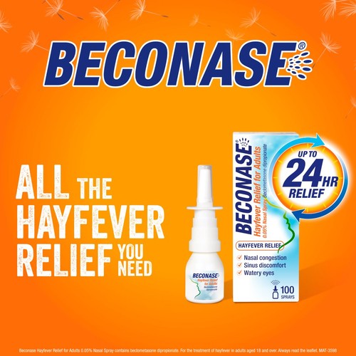 Beconase Hayfever Relief Nasal Spray - Non-drowsy - 100 Sprays thumbnail 4