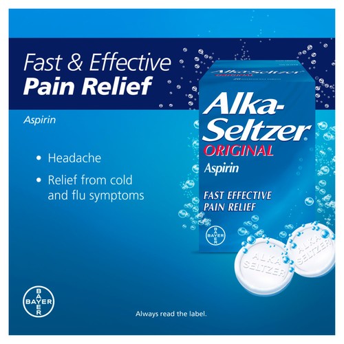 Alka-Seltzer Original Aspirin Pain Relief Soluble Tablets thumbnail 5