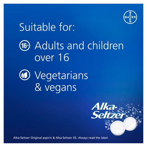 Alka-Seltzer Original Aspirin Pain Relief Soluble Tablets thumbnail 6