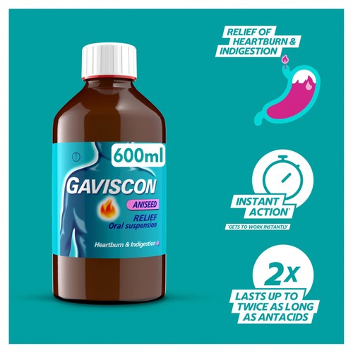Gaviscon Liquid Heartburn & Indigestion Relief Aniseed Flavour thumbnail 3