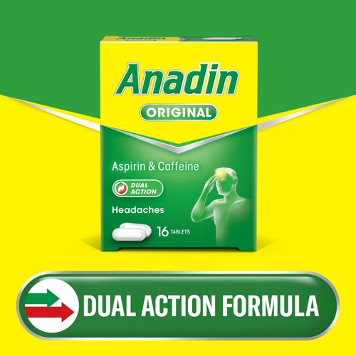 Anadin Original Aspirin & Caffeine Pain Relief Tablets 16s thumbnail 5
