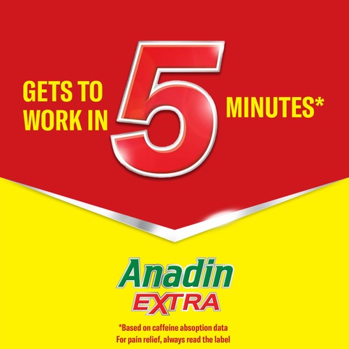 Anadin Extra Aspirin, Paracetamol, & Caffeine Caplets 16s thumbnail 4
