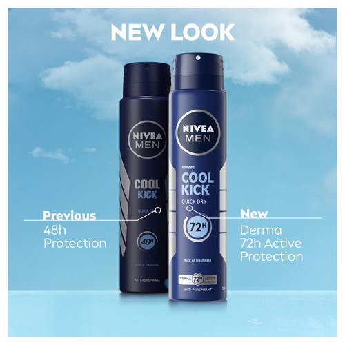 NIVEA MEN Cool Kick 72h Anti-Perspirant Deodorant Spray thumbnail 5