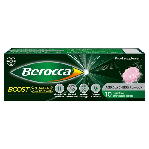 Berocca Boost + Guarana Acerola Cherry 10 Effervescent Tablets thumbnail 2