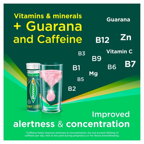 Berocca Boost + Guarana Acerola Cherry 10 Effervescent Tablets thumbnail 3