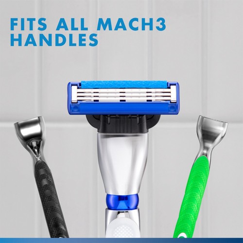 Gillette Mach 3 Turbo Razors For Men 8 Refill Razor Blades thumbnail 4