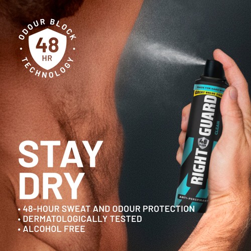 Right Guard Total Defence 5 Clean Deodorant Spray thumbnail 3