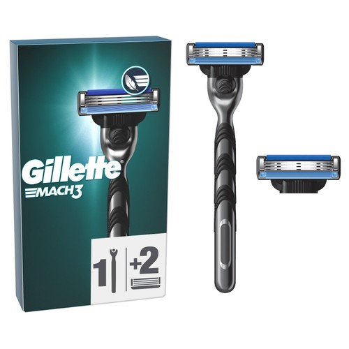 Gillette Mach 3 Razor For Men and 1 Refill Razor Blades