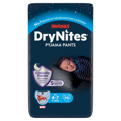 Huggies Drynites Pyjama Pants Marvel 4-7 Years