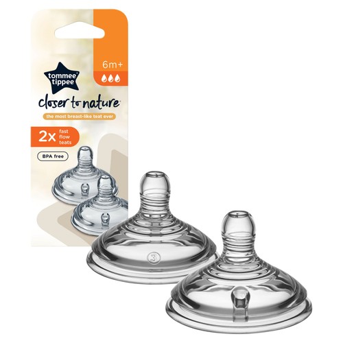 Tommee Tippee Closer To Nature Easivent Fast Flow Teats  thumbnail 2