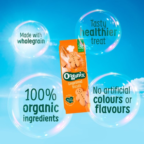 Organix Gingerbread Men Biscuits Toddler Snacks 135g 12 months+ thumbnail 5