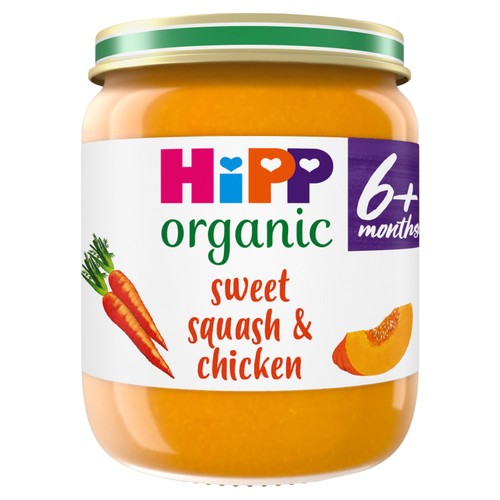 HiPP Organic Sweet Squash & Chicken Baby Food Jar 6+ Months125g