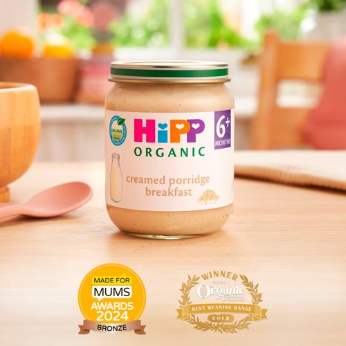 HiPP Organic Creamed Porridge Breakfast Baby Food Jar 6+ Months 125g thumbnail 2