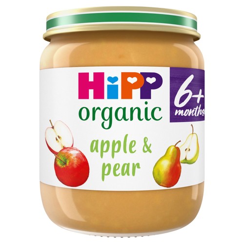 HiPP Organic Apple and Pear 100% Fruit Baby Food Jar 4+ Months 125g