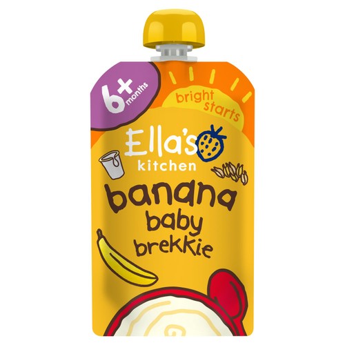 Ella's Kitchen Banana Baby Brekkie Baby Food Breakfast Pouch 6+ Months 