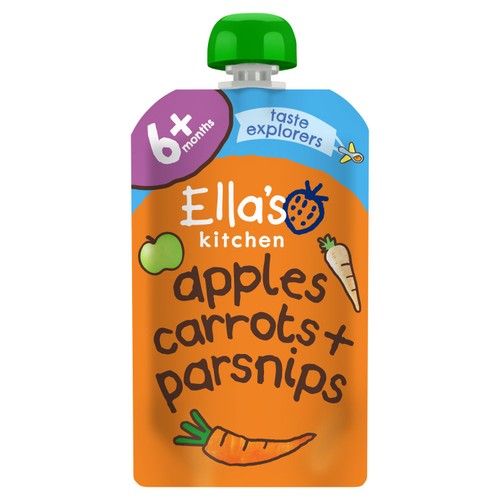 Ella's Kitchen Apples, Carrots and Parsnips Baby Food Pouch 4+ Months