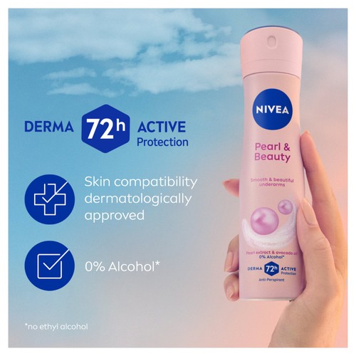 NIVEA Pearl & Beauty 72h Anti-Perspirant Deodorant Spray thumbnail 2