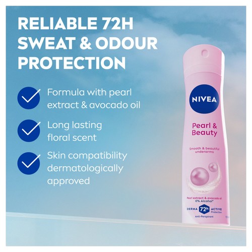 NIVEA Pearl & Beauty 72h Anti-Perspirant Deodorant Spray thumbnail 3