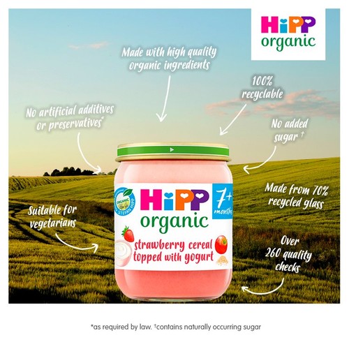 HiPP Organic Strawberry Cereal With Yoghurt 7+ Months thumbnail 4