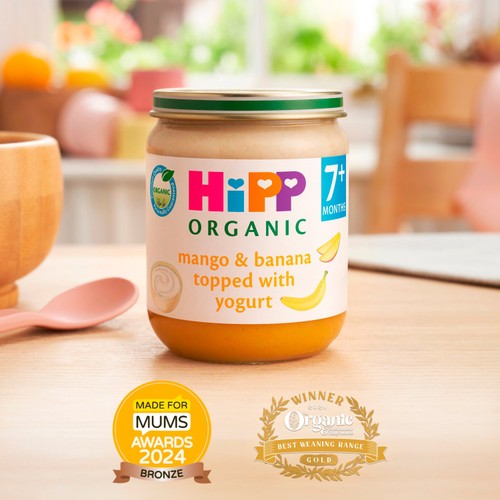 HiPP Organic Mango & Banana topped with Yogurt Baby Food Jar 7+ Months thumbnail 2