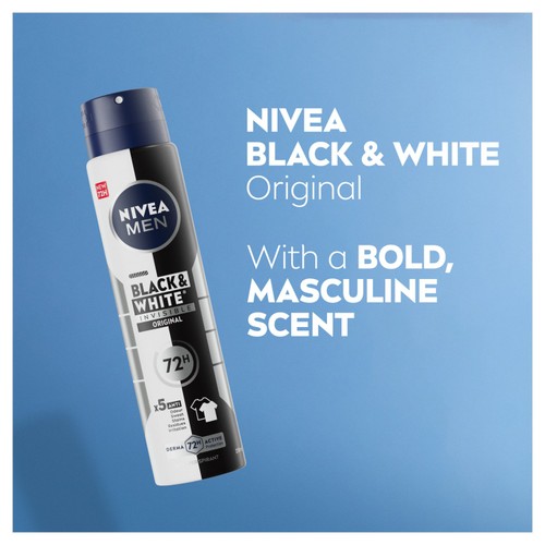 NIVEA MEN Black & White Original 72h Anti-Perspirant Deodorant Spray thumbnail 6
