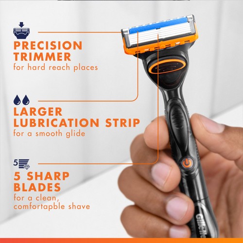 Gillette Fusion 5 Power Razors For Men 8 Refill Razor Blades thumbnail 3
