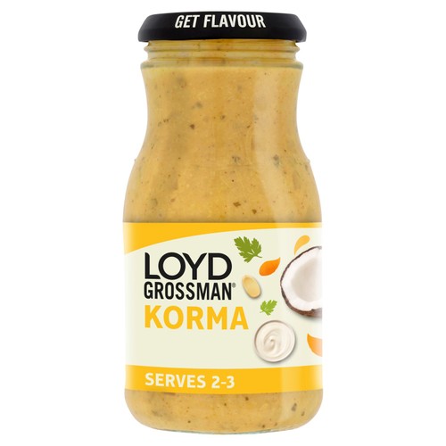 Loyd Grossman Indian Korma Curry Cooking Sauce Jar 350g